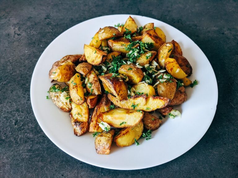 Roasted Potatoes With Baked Feta And Garlic: A Mediterranean Treat