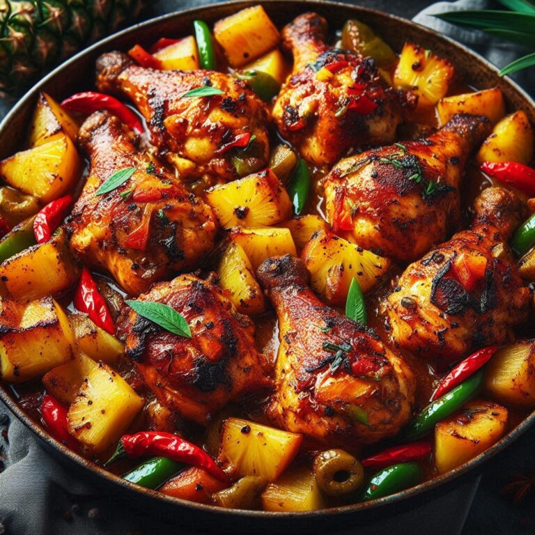 Jamaican Pineapple Jerk Chicken Bake – Sweet, Spicy, And Oven-Baked Perfection