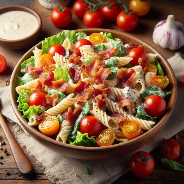 The Best Bacon Ranch Pasta Salad