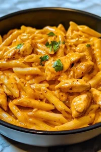 One-Pot Smoky Chipotle Cheesy Chicken Pasta in a bowl