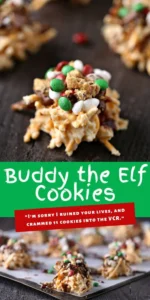 Delicious Buddy the Elf Cookies decorated with festive colors for the holidays